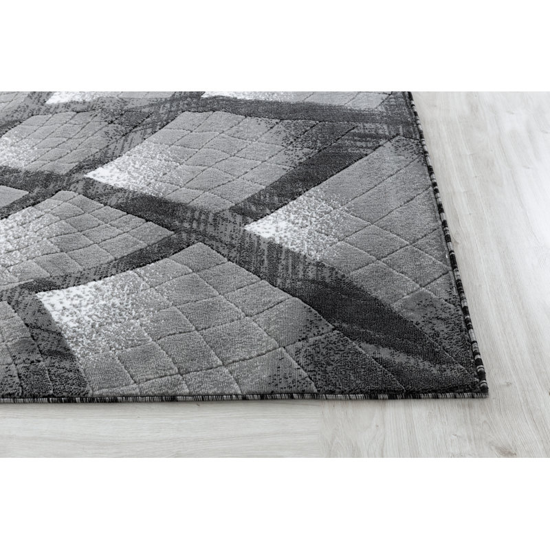 Ebern Designs Kimbrel Performance Gray/Cream Rug & Reviews Wayfair